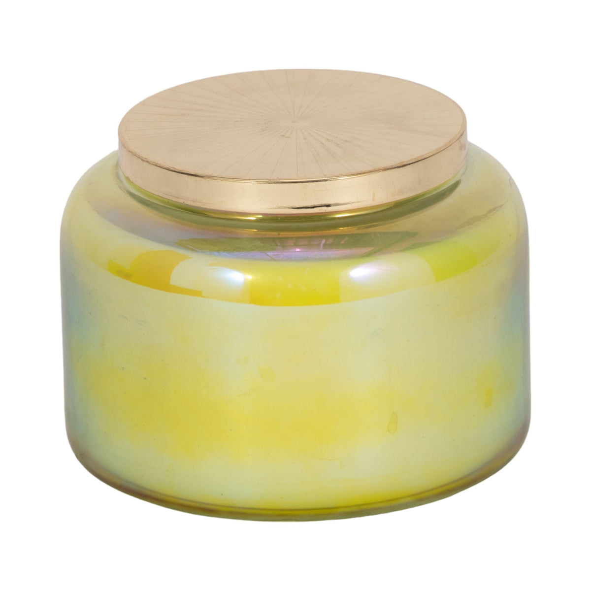 Verbena Luster Lidded Candle - Yellow / Gold