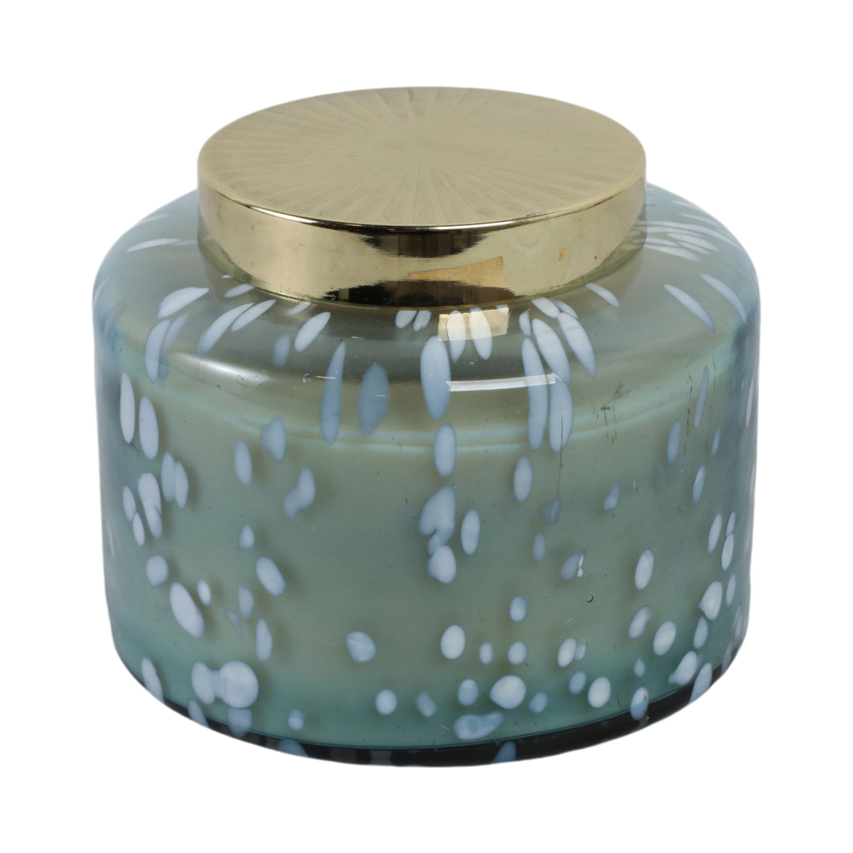 Jasmine Speckle Lidded Candle - Blue