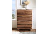 8C7984A Ocean Five Drawer Solid Wood Chest In Natural Sengon (2024)