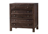 8T0681 Townsend Three Drawer Solid Wood Nightstand In Java