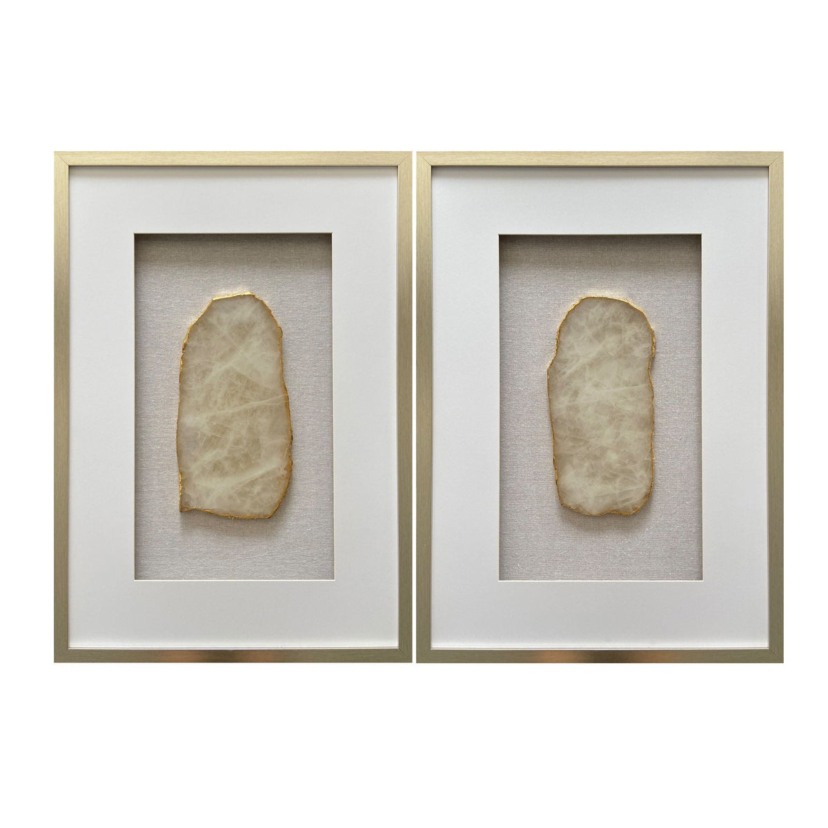 20" x 28" Nora Sliced Stone Shadowbox 2 / A Wall Decor (Set of 2) - Multi