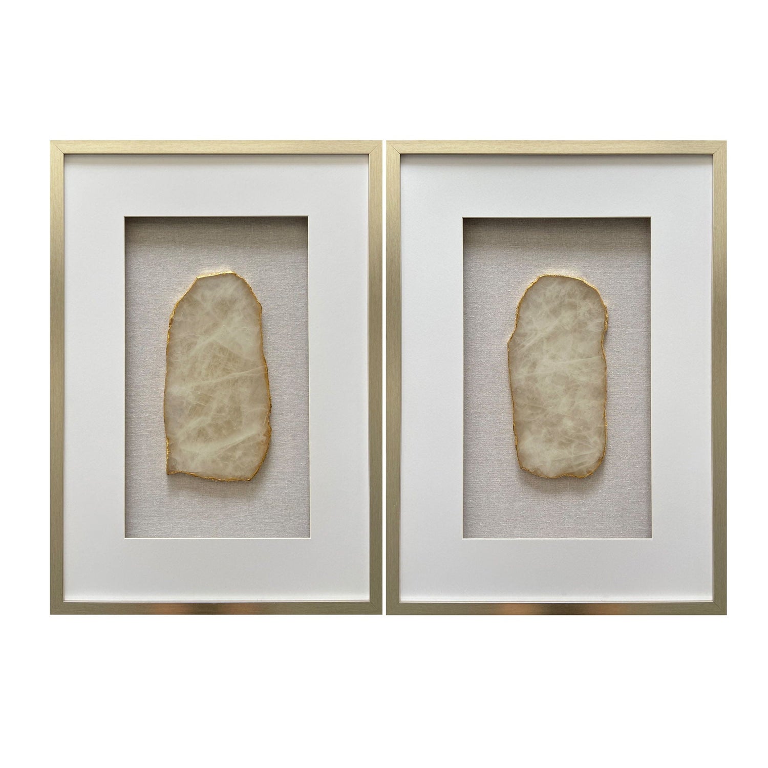 20" x 28" Nora Sliced Stone Shadowbox 2 / A Wall Decor (Set of 2) - Multi