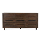 Jaxon - 9 Drawer Dresser - Harvest Brown