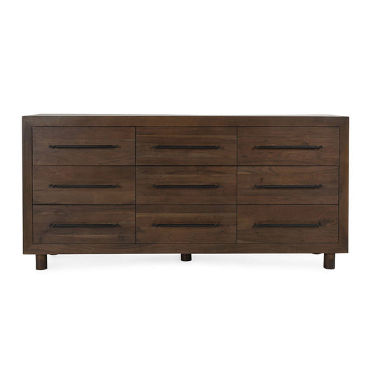 Jaxon - 9 Drawer Dresser - Harvest Brown