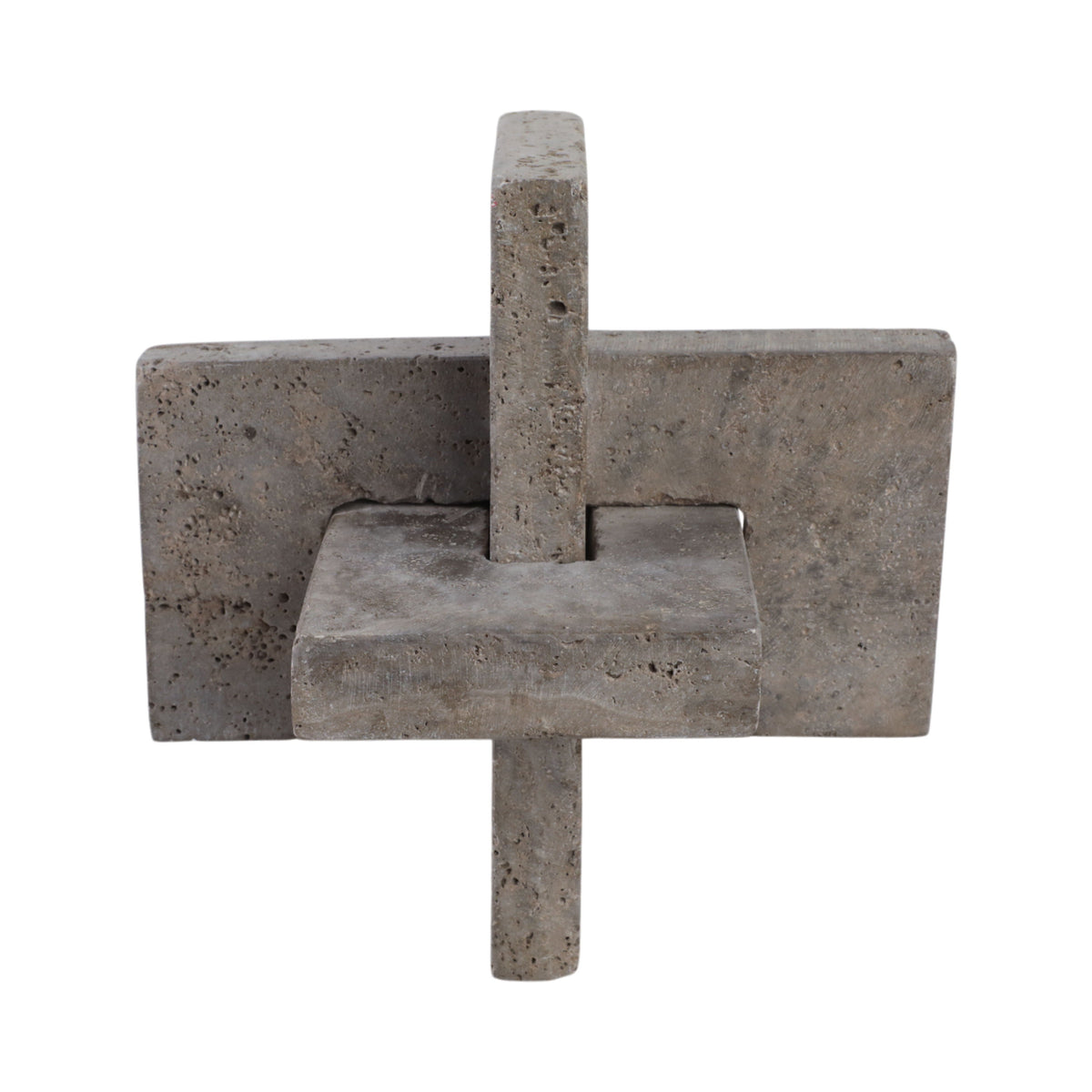 Pierce Large Travertine Knot - Gray
