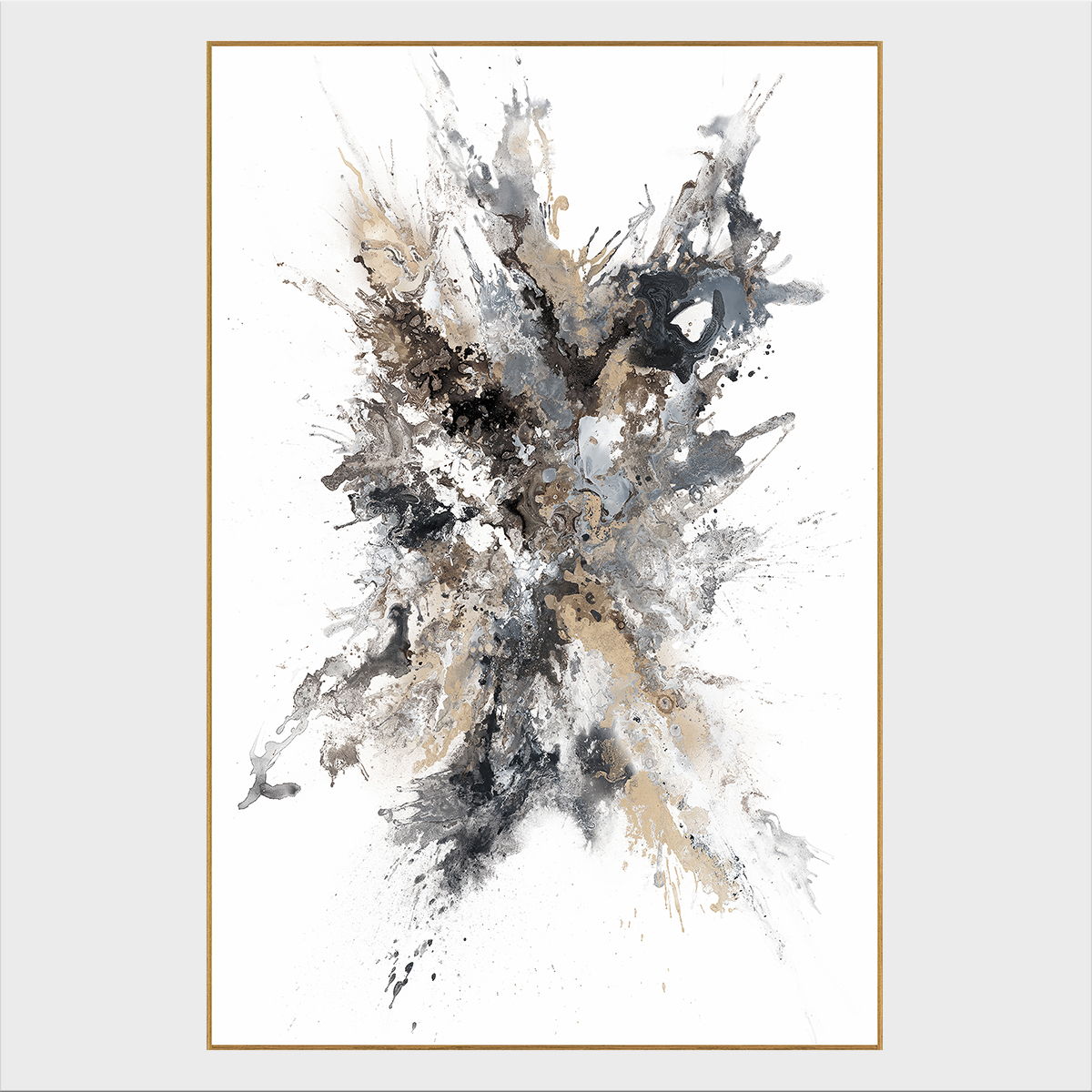 Sunstone - 48" x 48" Painting by Buddy Whitlock - Gray / White
