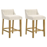 Fauna - Modern Transitional Wood Counter Height Kitchen Bar Stool