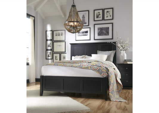4N02L5 Paragon Wood Panel Bed In Black