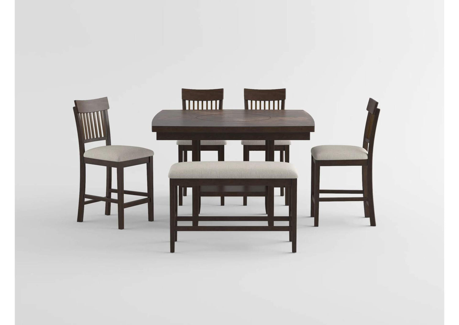 5716-36 Balin Counter Height Table with Lazy Susan