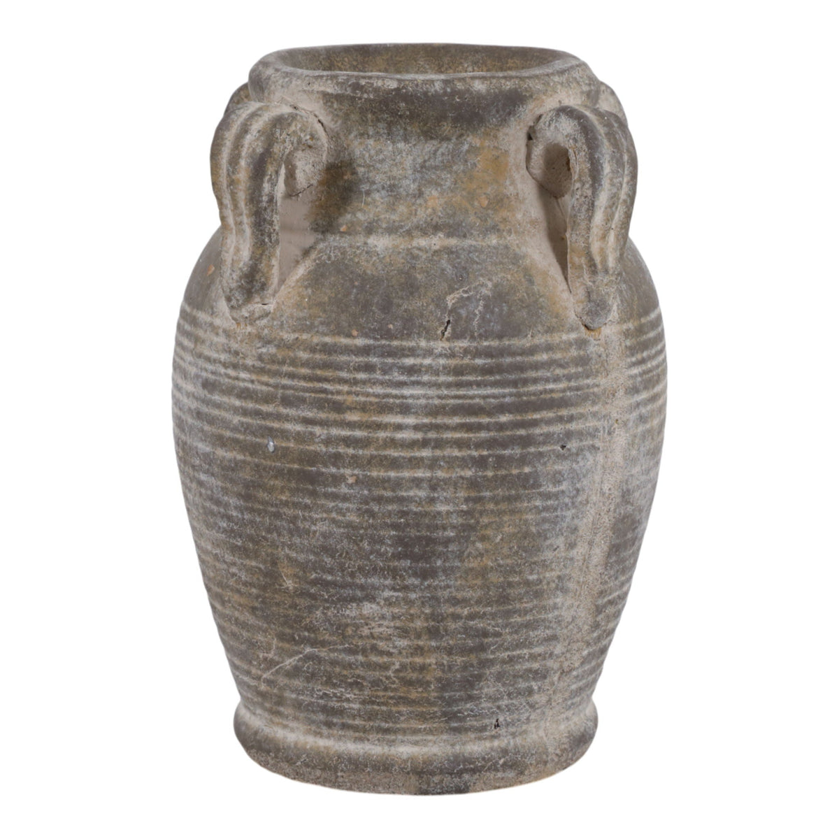 8" Vase With Handles - Brown