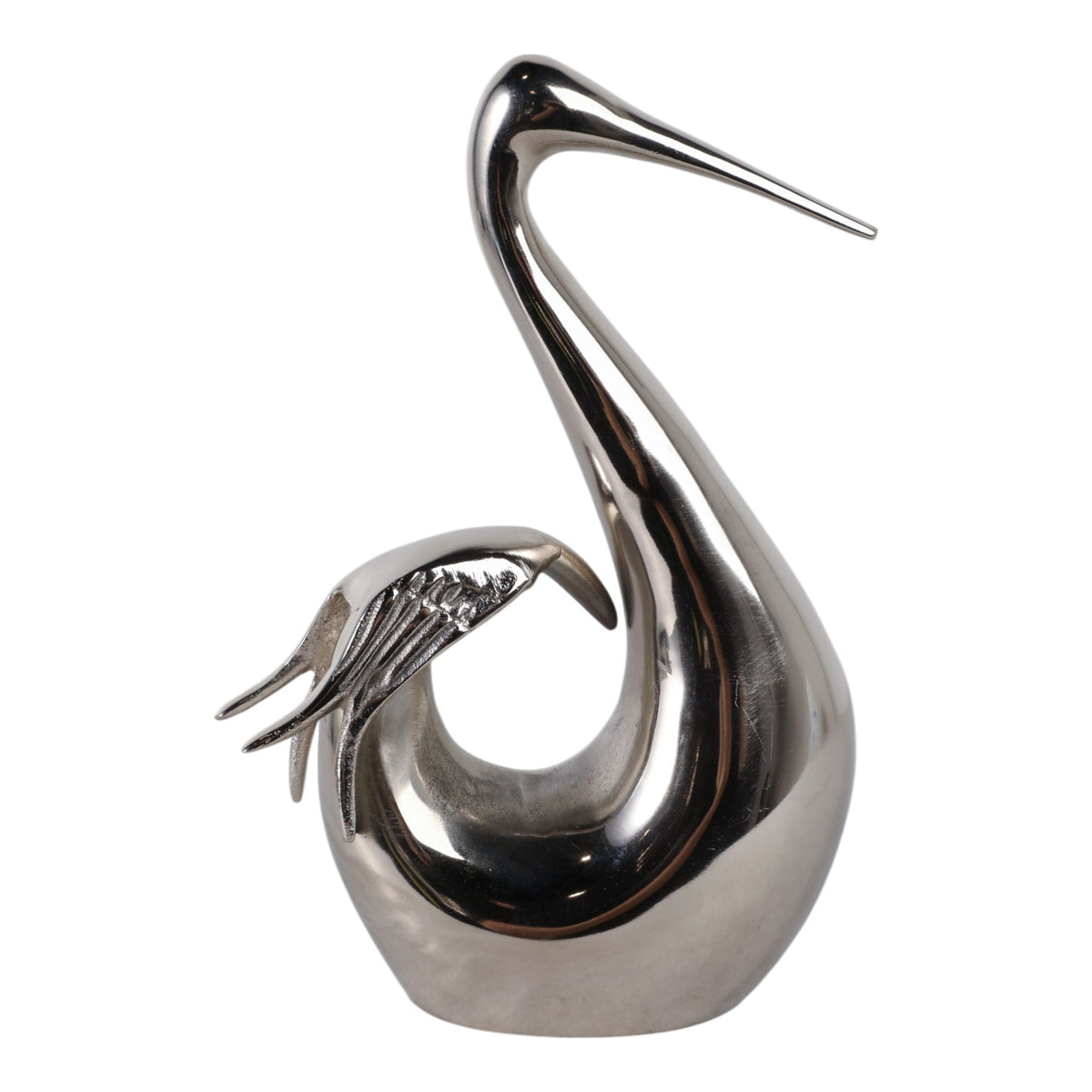 11" Bowling Swan Statuary - Silver