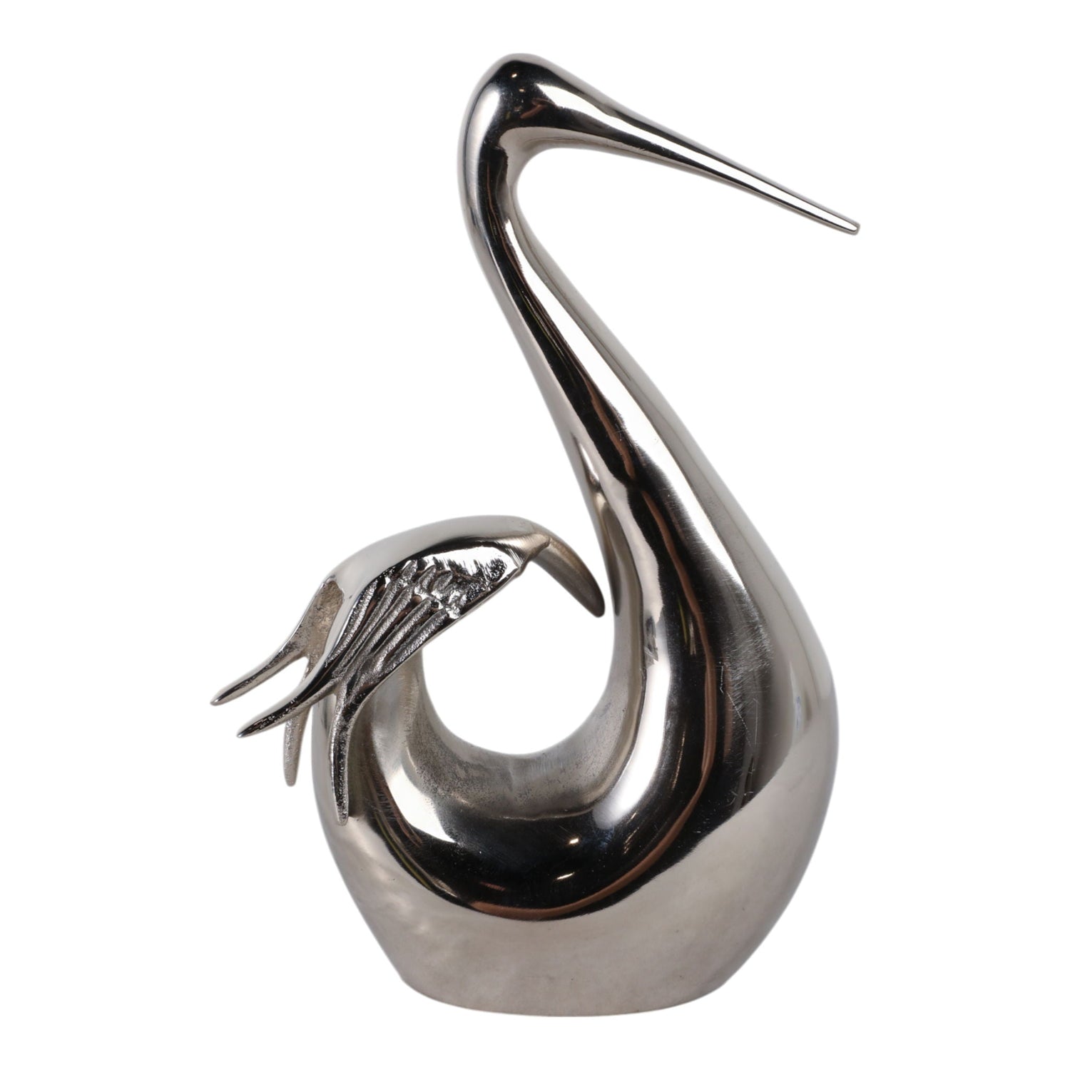 11" Bowling Swan Statuary - Silver