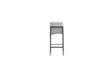 1AA468M Amalfi Metal Back Bar Stool In White Leather (Set of 2)