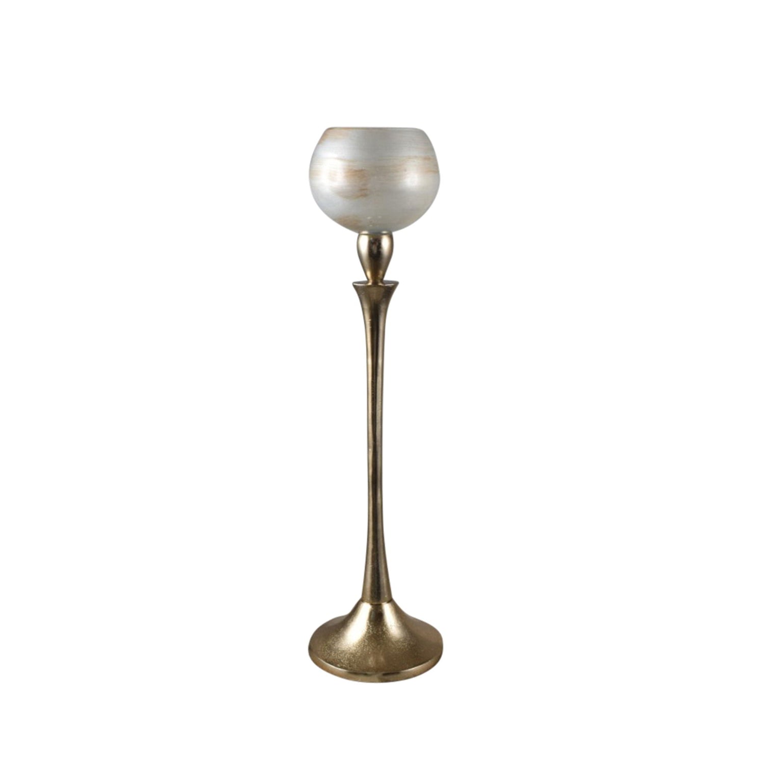 Glass Goblet Votive Holder 20" - Opal