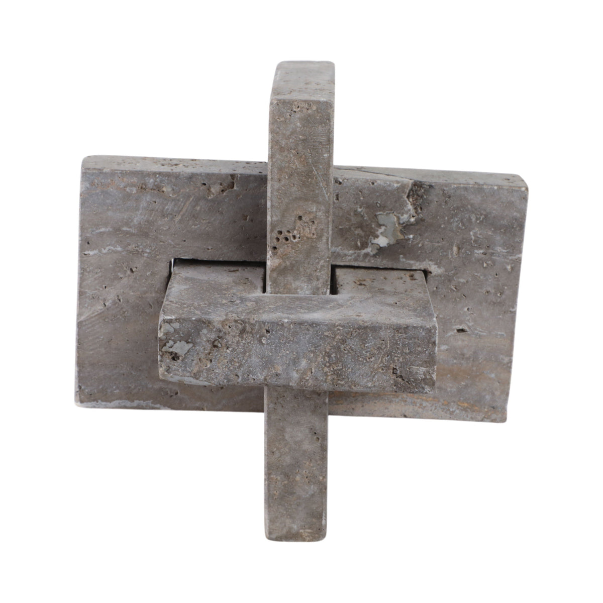 Pierce Medium Travertine Knot - Gray