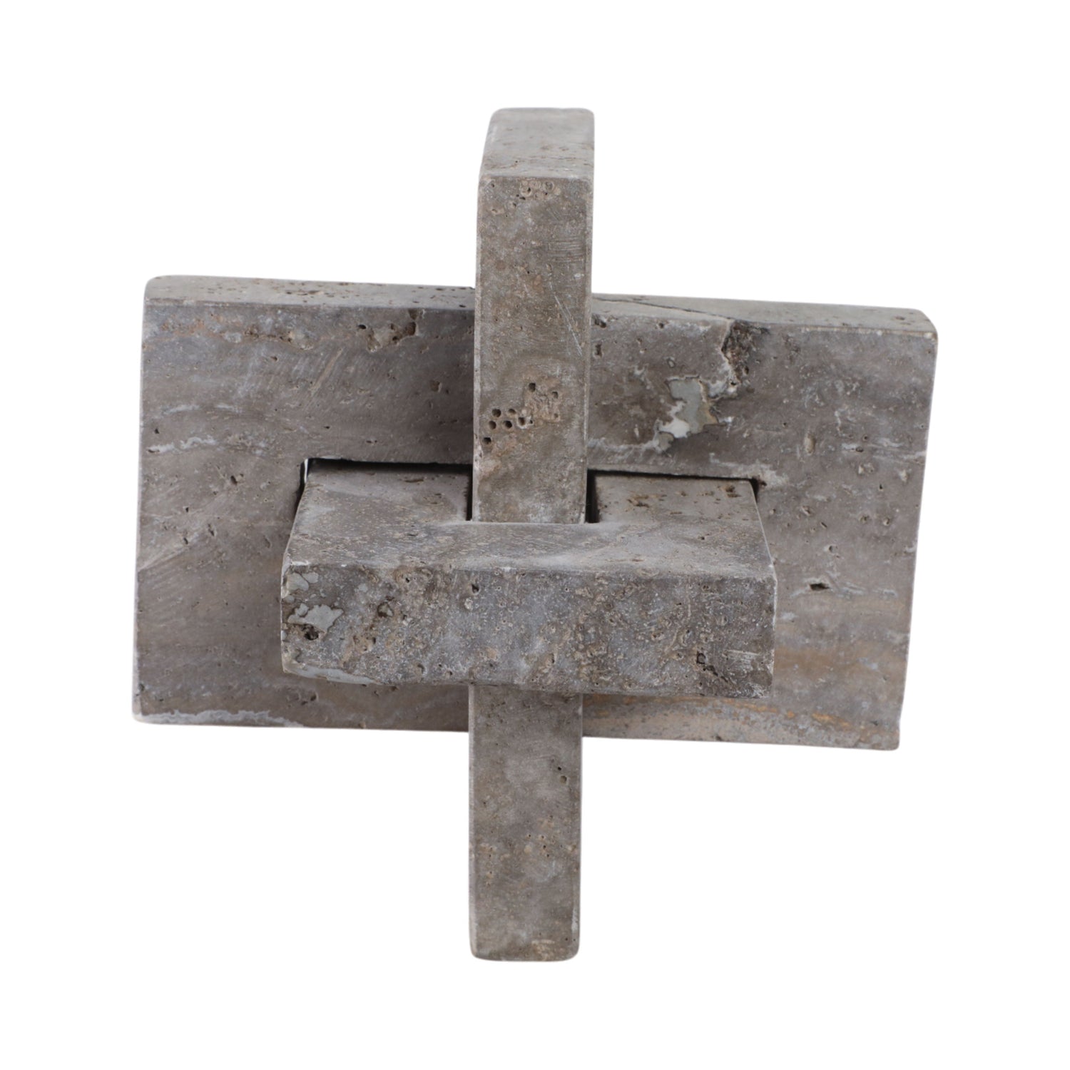 Pierce Medium Travertine Knot - Gray