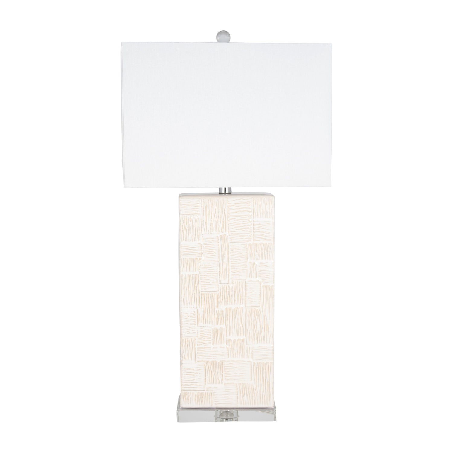 Textured Table Lamp - White