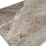 Adler - Outdoor Concrete Accent Table - Brown/Ivory