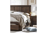 3F41D5 Meadow Solid Wood Footboard Storage Bed In Brick Brown
