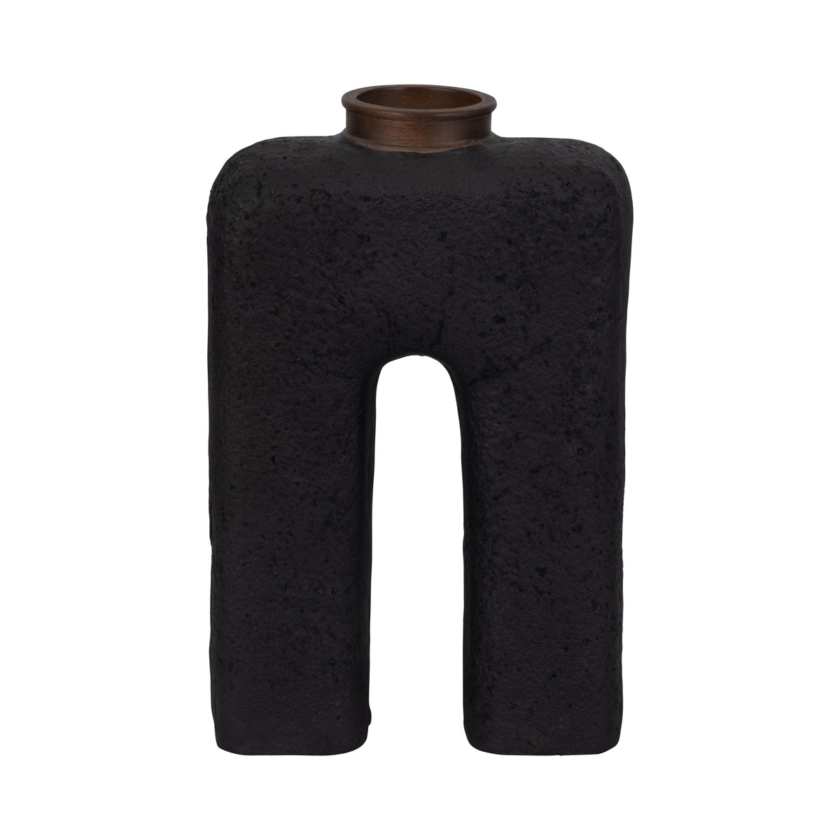 Ecomix Abstract Vase 15" - Black