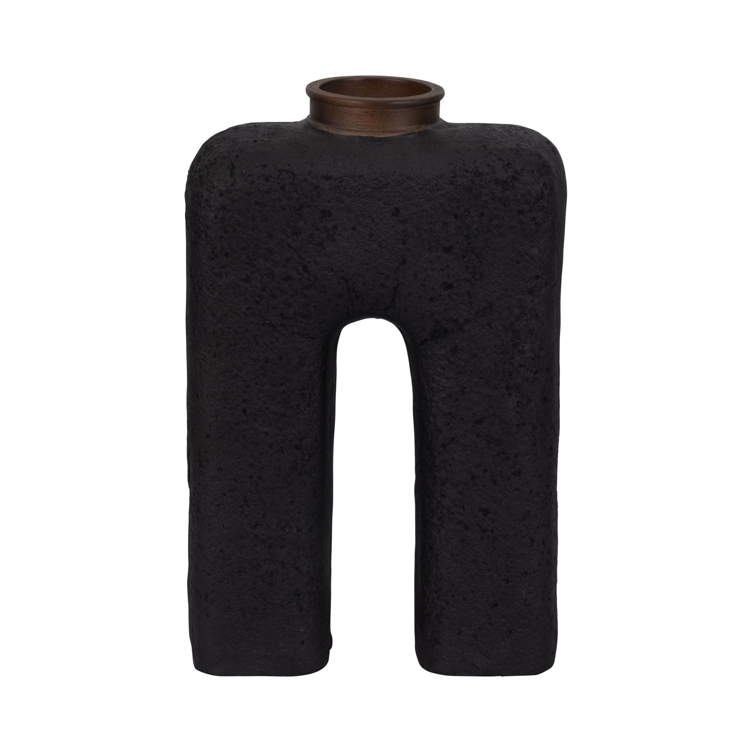 Ecomix Abstract Vase 15" - Black