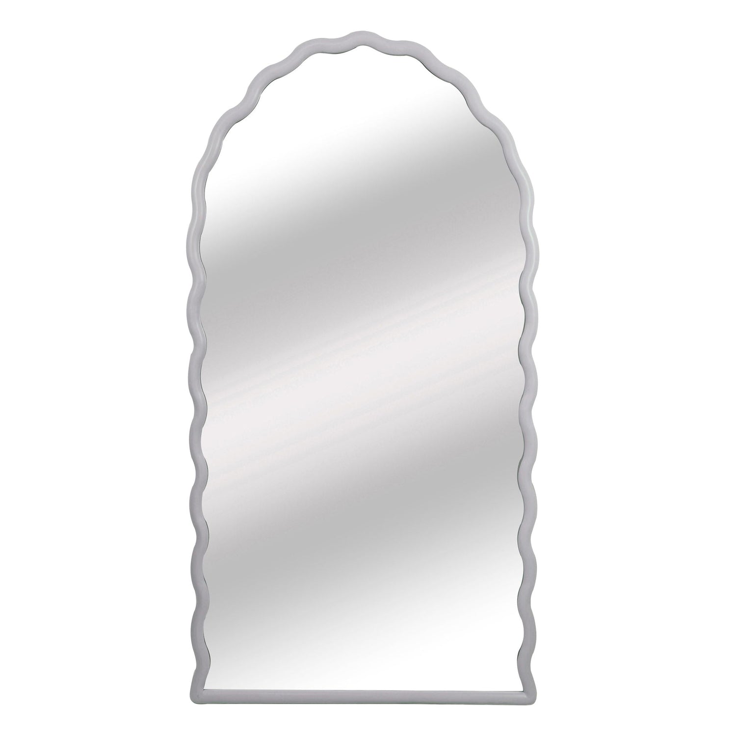 31X59" Wavy Leaner Mirror - White