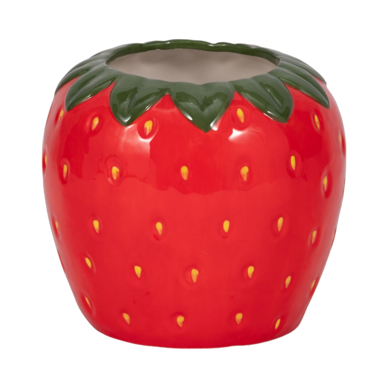 7" Strawberry Planter - Red / Green