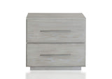 DEZ781 Destination Two Drawer Nightstand In Cotton Grey