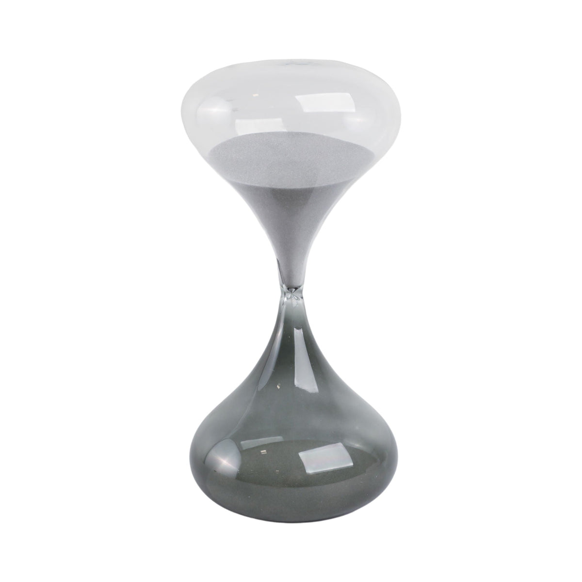 11" x 5" Glass 60 Minutes Modern Sandtimer - Smoke