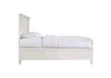 4NA4L4 Paragon Wood Panel Bed In White