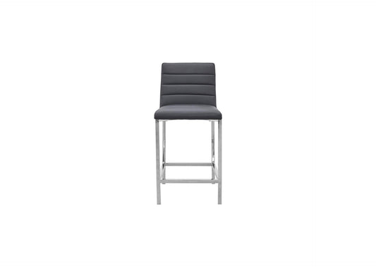 1AE870M Amalfi Metal Back Counter Stool In Cobalt Leather (Set of 2)