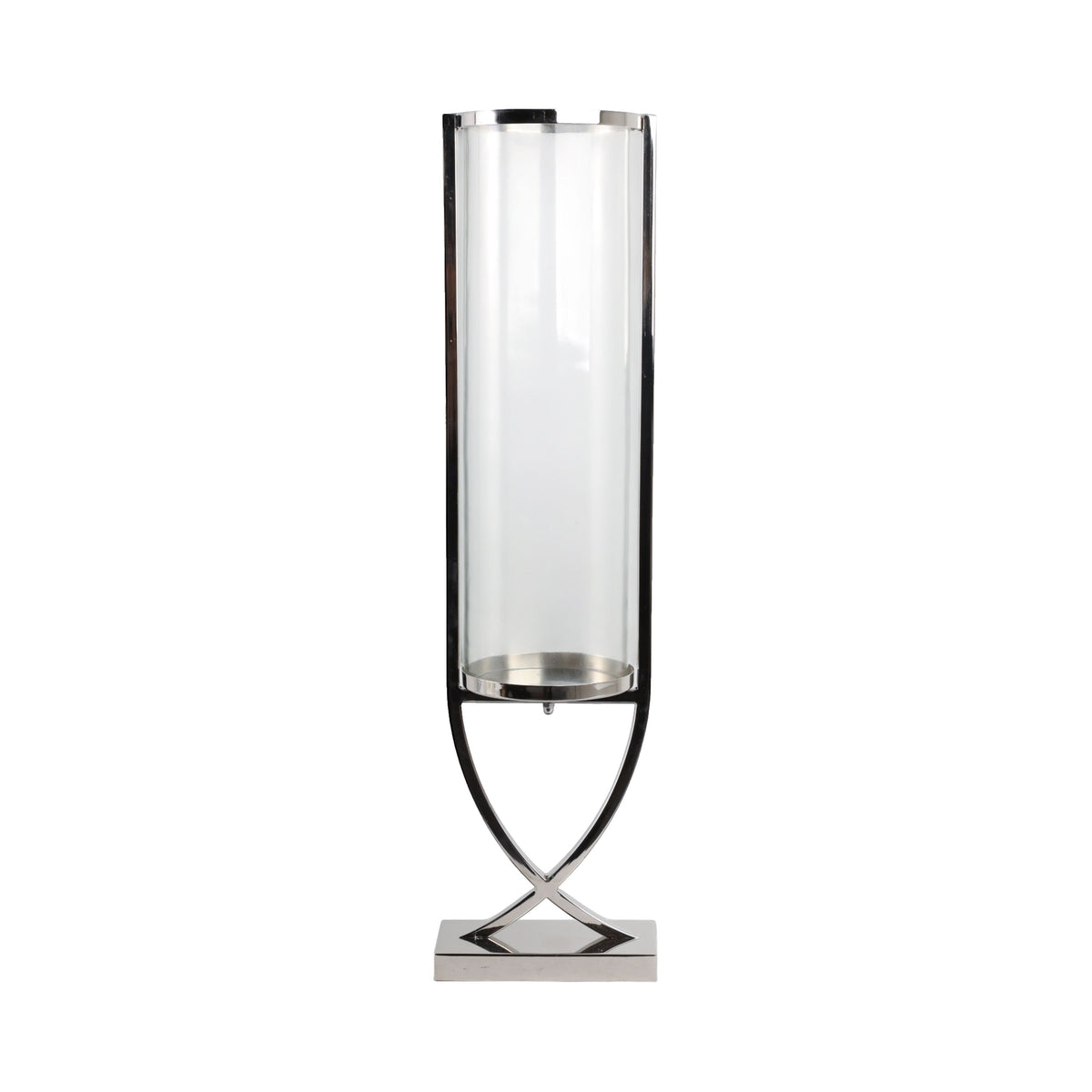 Tomah Large Candle Holder - Silver