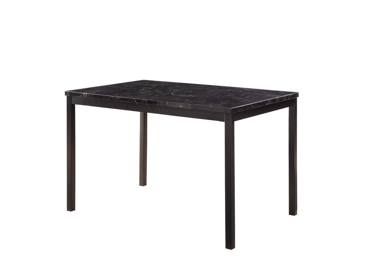2601BK-48 Tempe Dining Table, Faux Marble Top