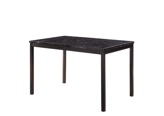 2601BK-48 Tempe Dining Table, Faux Marble Top
