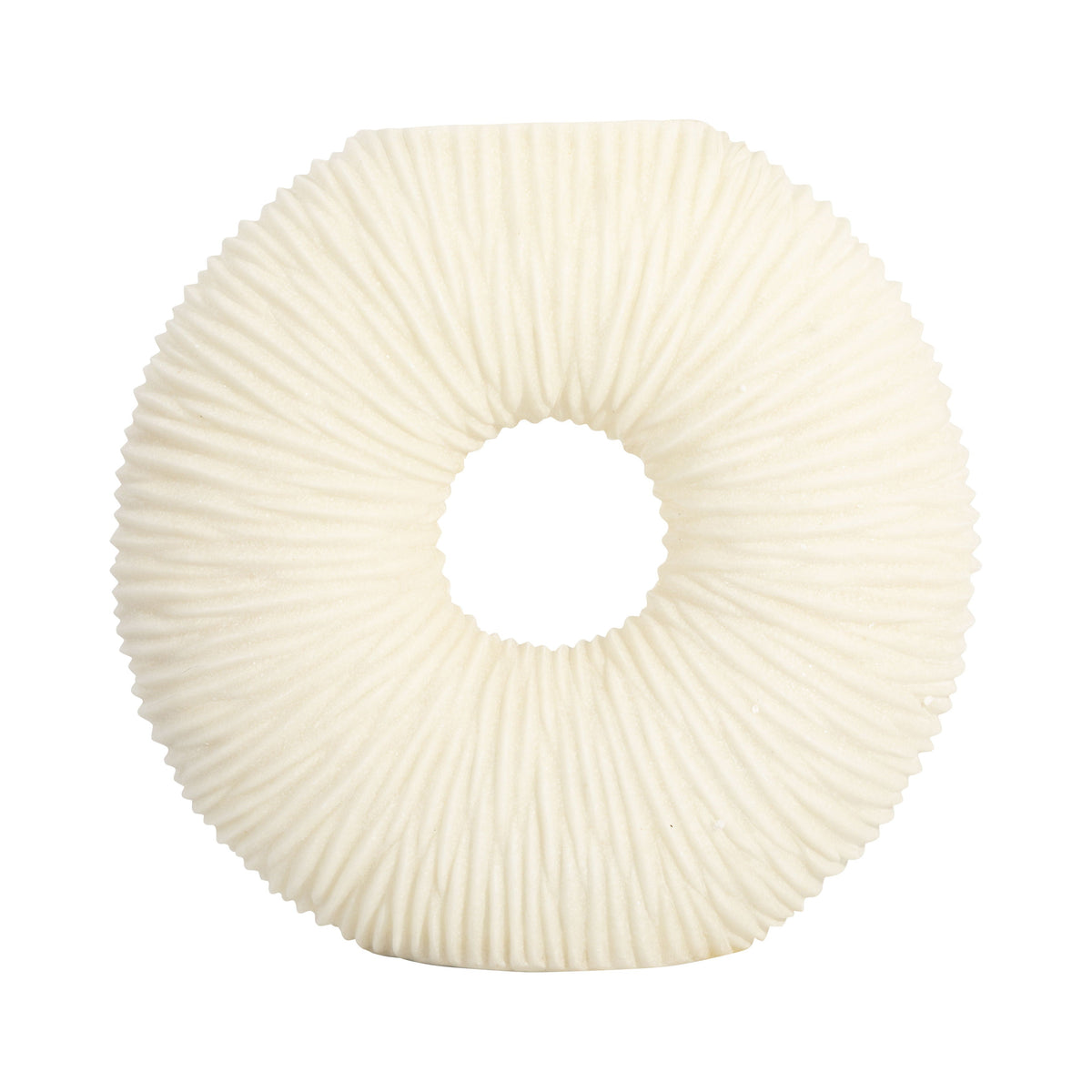 15" Naturalaly Small Quartz Resin Vase - White