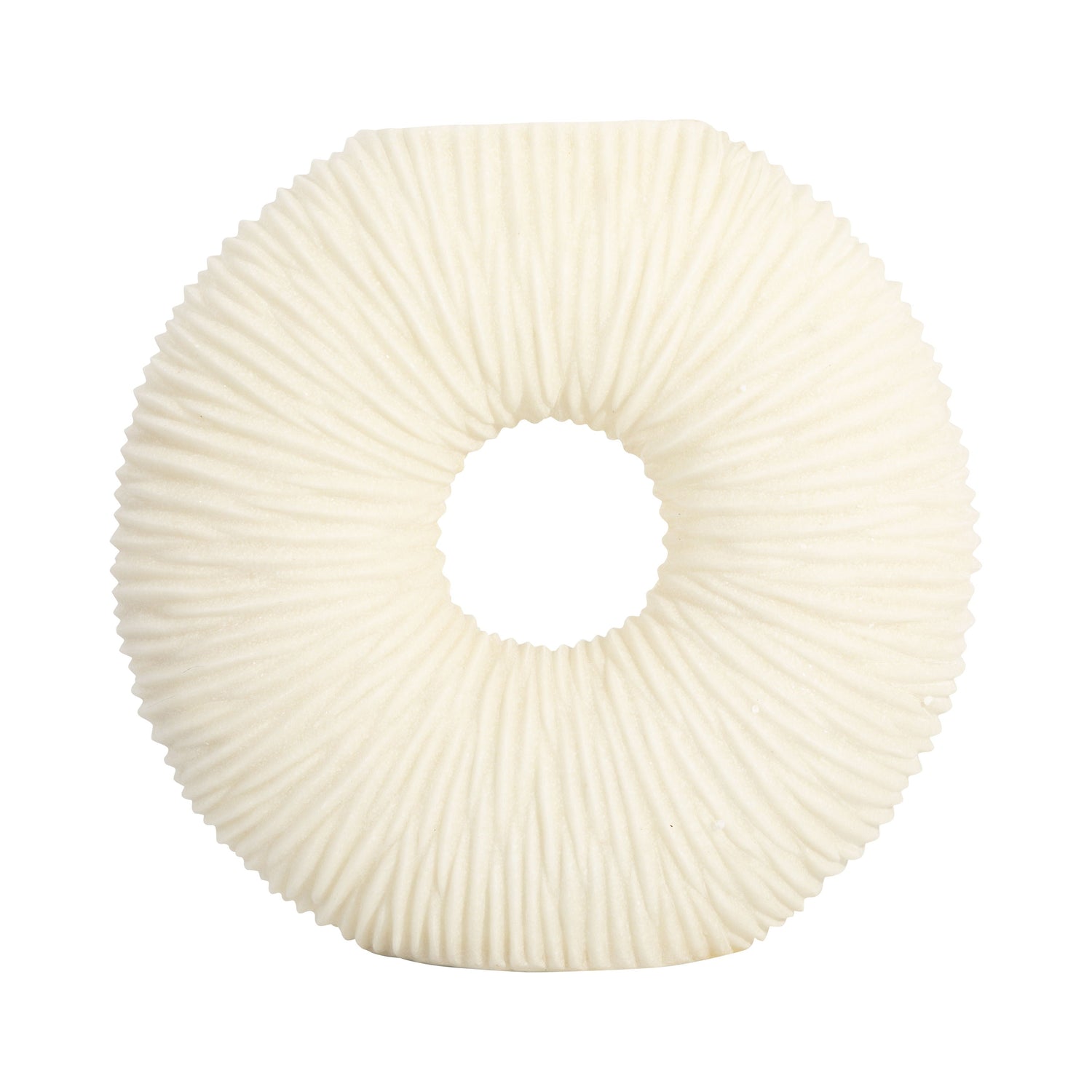 15" Naturalaly Small Quartz Resin Vase - White