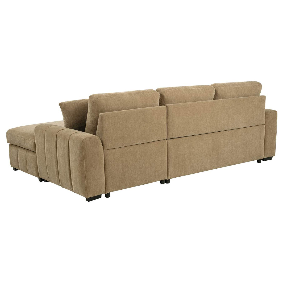 500348 Pastrana Upholstered Sleeper Sectional Sofa RAF Chaise Camel