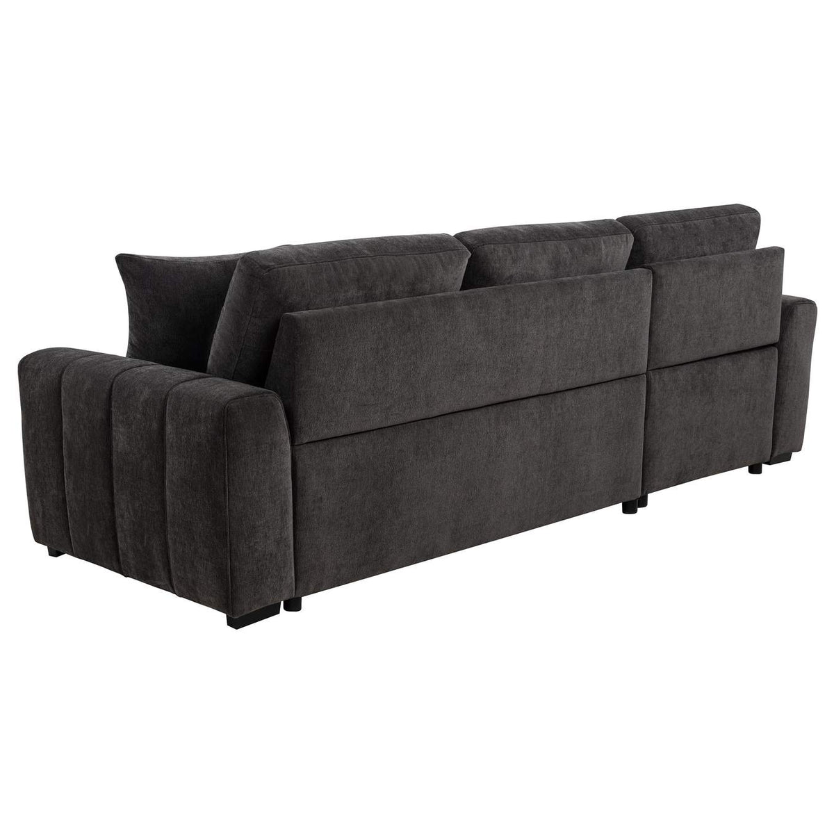 500349 Pastrana Upholstered Sleeper Sectional Sofa LAF Chaise Grey