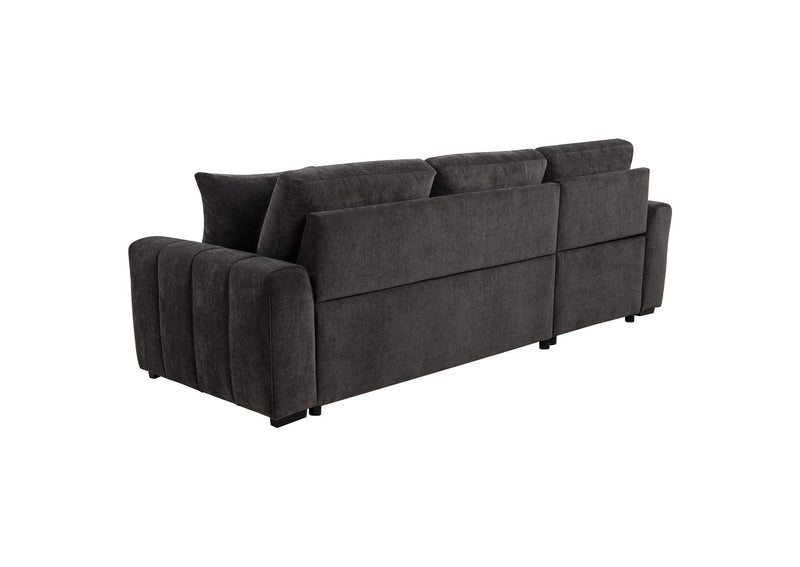 500349 Pastrana Upholstered Sleeper Sectional Sofa LAF Chaise Grey