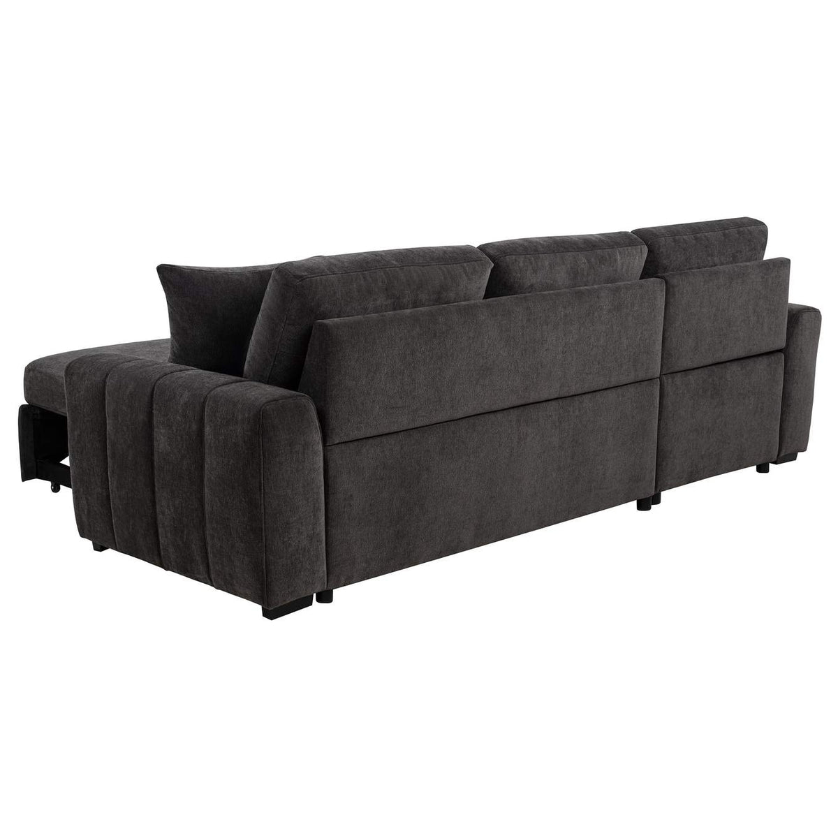 500349 Pastrana Upholstered Sleeper Sectional Sofa LAF Chaise Grey