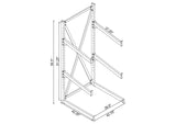 500500 Duarto 3-tier Sofa Display Rack Black