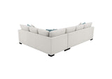 500818 Ashford Chenille Upholstered Sleeper Sectional Sofa Greige
