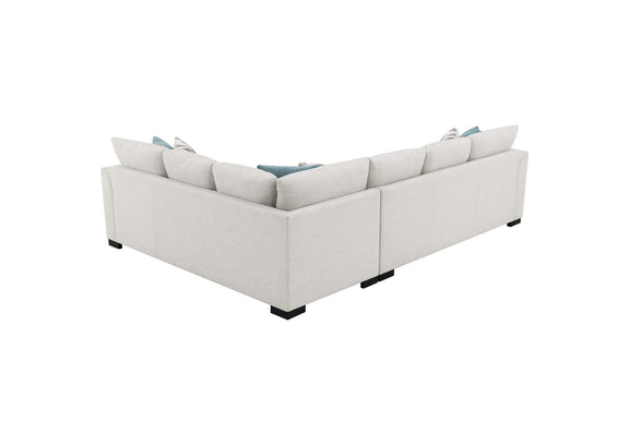 500818 Ashford Chenille Upholstered Sleeper Sectional Sofa Greige