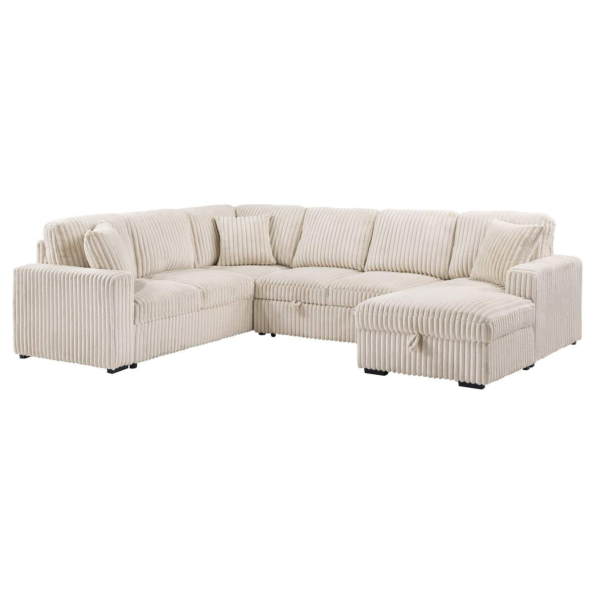 501205 Devonshire Sleeper Sectional Sofa Storage Chaise Camel