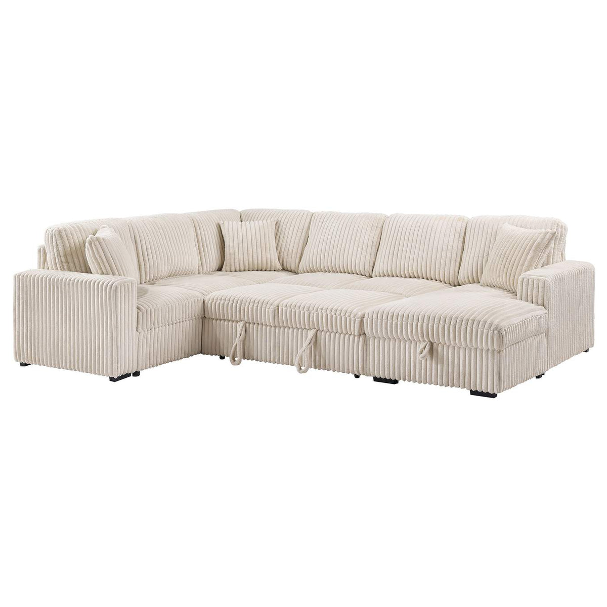 501205 Devonshire Sleeper Sectional Sofa Storage Chaise Camel