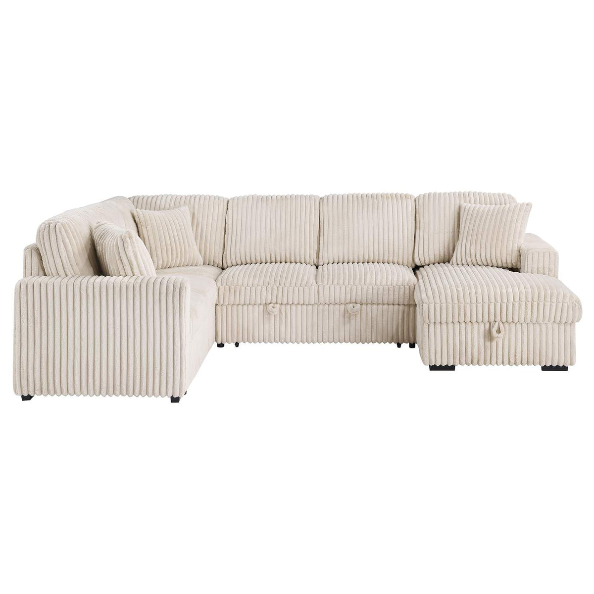 501205 Devonshire Sleeper Sectional Sofa Storage Chaise Camel