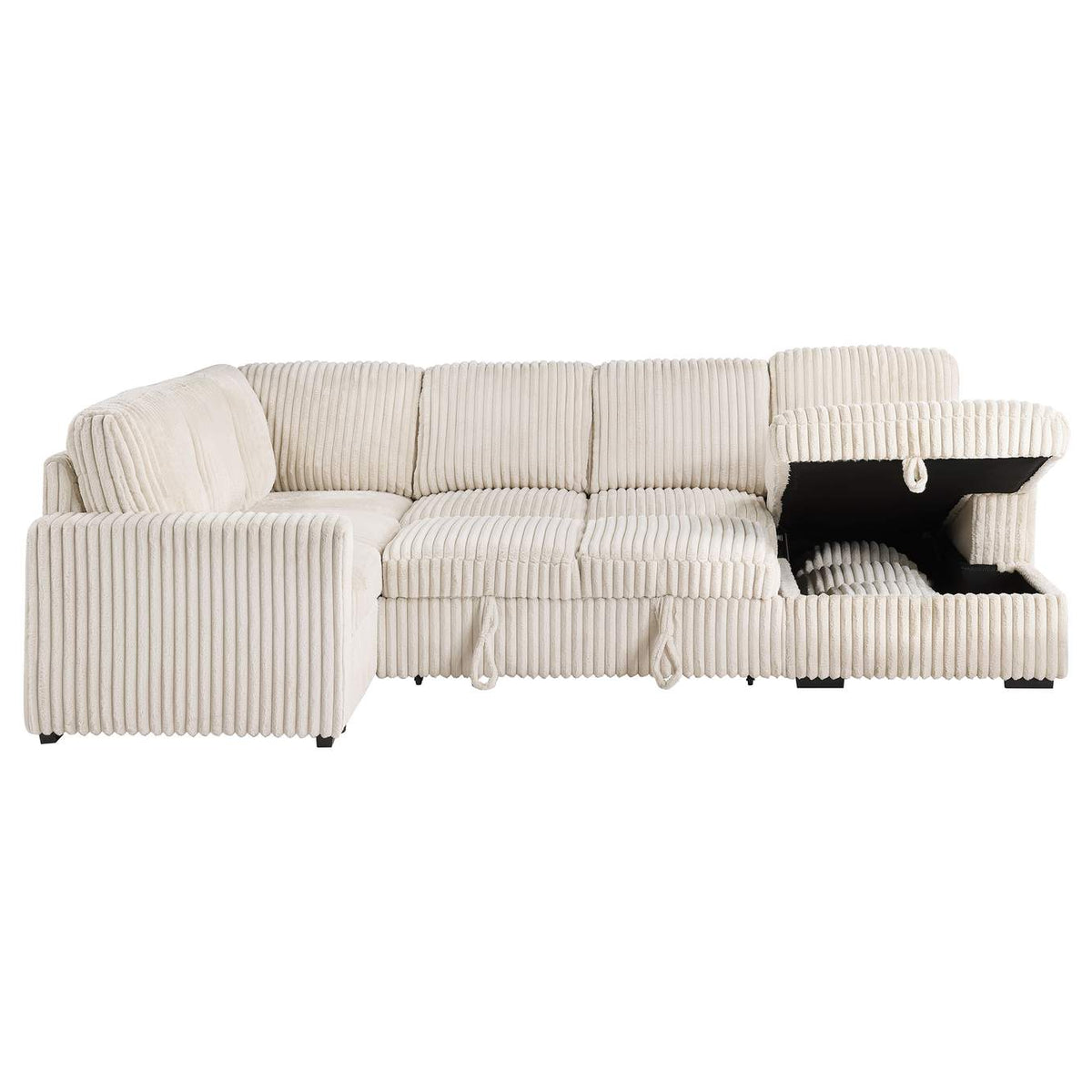 501205 Devonshire Sleeper Sectional Sofa Storage Chaise Camel