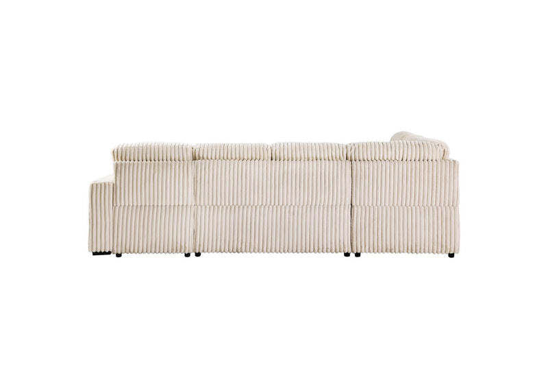 501205 Devonshire Sleeper Sectional Sofa Storage Chaise Camel
