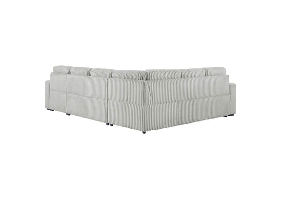 501208 Devonshire Sleeper Sectional Sofa Storage Chaise Grey