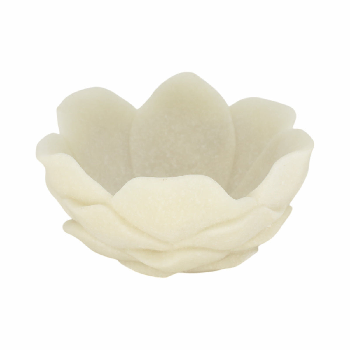 Zelen Quartz Resin Flower Bowl - White